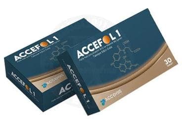 ACCEFOL 1 TAKVIYE EDICI GIDA 30 tablet İlaç Görseli