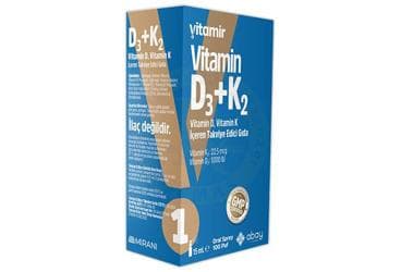 VITAMIR VITAMIN D3K2 ICEREN TAKVIYE EDICI GIDA SPREY 15 ml şişe İlaç Görseli