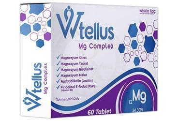 WTELLUS MG COMPLEX TAKVIYE EDICI GIDA TABLET 60 tablet İlaç Görseli