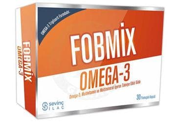 FOBMIX OMEGA-3, MULTIVITAMIN VE MULTIMINERAL ICEREN KAPSUL TAKVIYE EDICI GIDA 30 kapsül İlaç Görseli