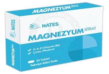 NATES MAGNEZYUM SITRAT 30 tablet İlaç Görseli