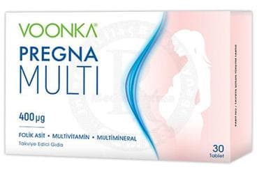 VOONKA PREGNA MULTI TAKVIYE EDICI GIDA 30 tablet İlaç Görseli