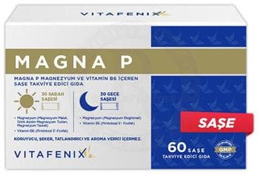 MAGNA P MAGNEZYUM VE VITAMIN B6 ICEREN TAKVIYE EDICI GIDA SASE 40 saşe İlaç Görseli