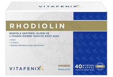 RHODIOLIN RODIOLA EKSTRESI, GLISIN VE L-TEANIN ICEREN TAKVIYE EDICI GIDA BITKISEL KAPSUL 40 kapsül İlaç Görseli
