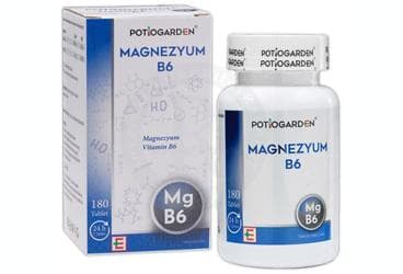 POTIOGARDEN MAGNEZYUM VE VITAMIN B6 ICEREN TAKVIYE EDICI GIDA TABLET 180 tablet İlaç Görseli