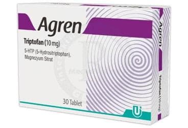 AGREN 5-HTP VE MAGNEZYUM ICEREN TAKVIYE EDICI GIDA TABLET 30 tablet İlaç Görseli
