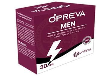 OPREVA MEN BITKI EKSTRELERI, VITAMIN VE MINERAL ICEREN TAKVIYE EDICI GIDA SASE 30 saşe İlaç Görseli