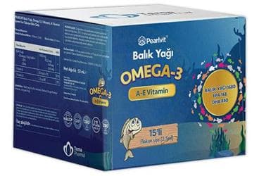 PEARLVIT BALIK YAGI, OMEGA 3, VITAMIN A VE VITAMIN E ICEREN TAKVIYE EDICI GIDA FLAKON 15 flakon İlaç Görseli