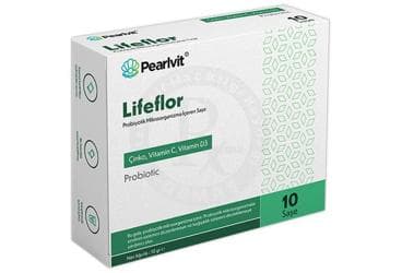 PEARLVIT LIFEFLOR PROBIYOTIK MIKROORGANIZMA ICEREN SASE 10 saşe İlaç Görseli