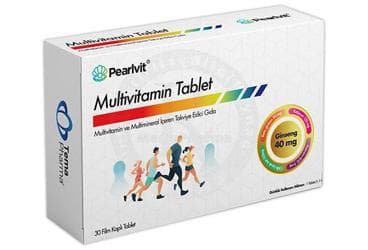 PEARLVIT MULTIVITAMIN VE MULTIMINERAL ICEREN TAKVIYE EDICI GIDA TABLET 30 tablet İlaç Görseli