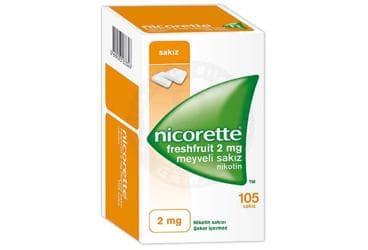 NICORETTE FRESHFRUIT 2 MG MEYVELI SAKIZ 105 TABLET İlaç Görseli