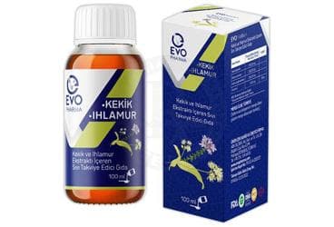 EVO PHARMA KEKIK VE IHLAMUR EKSTRAKTI ICEREN SIVI TAKVIYE EDICI GIDA 100 ml şişe İlaç Görseli