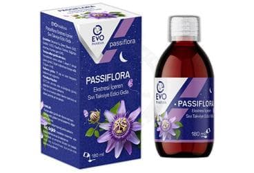 EVO PHARMA PASSIFLORA EKSTRESI ICEREN SIVI TAKVIYE EDICI GIDA 180 ml şişe İlaç Görseli