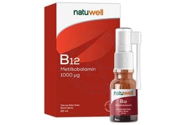 NATUWELL METILKOBALAMIN (B12) ICEREN TAKVIYE EDICI GIDA 1000 mcg 20 ml şişe İlaç Görseli