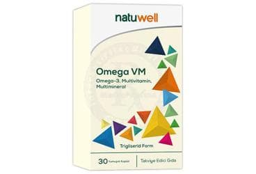 NATUWELL OMEGA VM TAKVIYE EDICI GIDA 30 kapsül İlaç Görseli