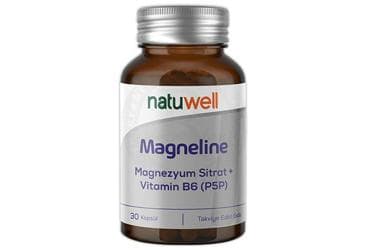 NATUWELL MAGNEZYUM SITRAT VE P5P ICEREN TAKVIYE EDICI GIDA KAPSUL 30 kapsül İlaç Görseli