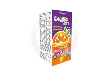 BEGLIFE KIDS MULTIVITAMIN VE MULTI MINERAL ICEREN SIVI TAKVIYE EDICI GIDA 150 ml şişe İlaç Görseli