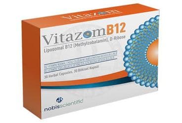 VITAZOM LIPOZOMAL VITAMIN B12 VE D-RIBOZ ICEREN TAKVIYE EDICI GIDA 30 kapsül İlaç Görseli