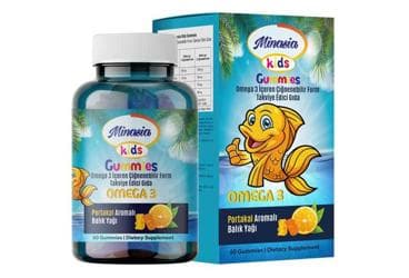 MINASIA KIDS GUMMIES OMEGA 3 ICEREN TAKVIYE EDICI GIDA 60 tablet İlaç Görseli