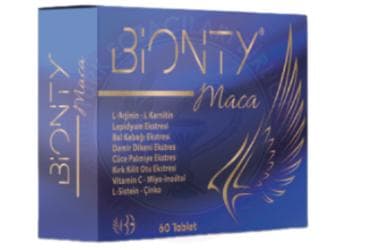 BIONTY MACA TAKVIYE EDICI GIDA TABLET 60 tablet İlaç Görseli