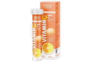 HAPPY CURE VITAMIN C PLUS TAKVIYE EDICI GIDA EFERVESAN TABLET 20 tablet İlaç Görseli