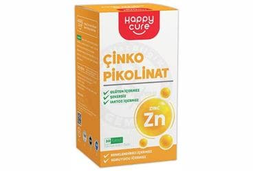 HAPPY CURE ZINC PICOLINATE TAKVIYE EDICI GIDA TABLET 30 tablet İlaç Görseli