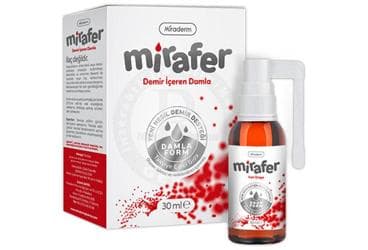 MIRADERM MIRAFER DEMIR ICEREN TAKVIYE EDICI GIDA 30 ml şişe İlaç Görseli