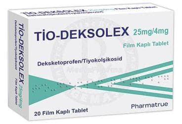 TIO-DEKSOLEX 25 MG/4 MG FILM KAPLI TABLET (20 TABLET) İlaç Görseli