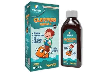 STORM VITALS CLEVFISH OMEGA 3 SIVI TAKVIYE EDICI GIDA 150 ml şişe İlaç Görseli