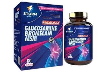 STORM VITALS MAXIMUM GLUCOSAMINE, BROMELAIN, MSM ICEREN TAKVIYE EDICI GIDA TABLET 60 tablet İlaç Görseli