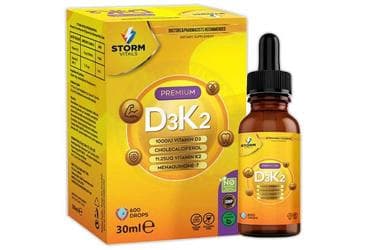 STORM VITALS PREMIUM D3K2 ICEREN TAKVIYE EDICI ORAL DAMLA 30 ml şişe İlaç Görseli