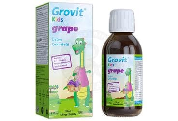 GROVIT KIDS GRAPE SIVI TAKVIYE EDICI GIDA 150 ml şişe İlaç Görseli