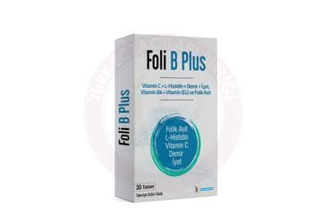 FOLI B PLUS TAKVIYE EDICI GIDA TABLET 30 tablet İlaç Görseli