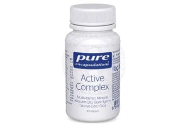 PURE ENCAPSULATIONS ACTIVE COMPLEX MULTIVITAMIN, MINERAL, KOENZIM Q10, TAURIN ICEREN TAKVIYE EDICI GIDA 30 kapsül İlaç Görseli