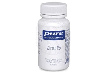 PURE ENCAPSULATIONS ZINC 15 CINKO ICEREN TAKVIYE EDICI GIDA 15 mg 30 kapsül İlaç Görseli