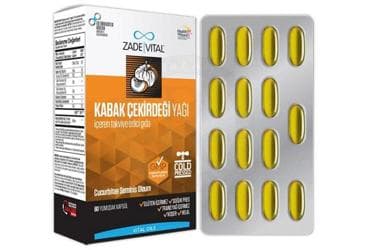 ZADE VITAL KABAK CEKIRDEGI YAGI KAPSUL 60 kapsül/blister İlaç Görseli