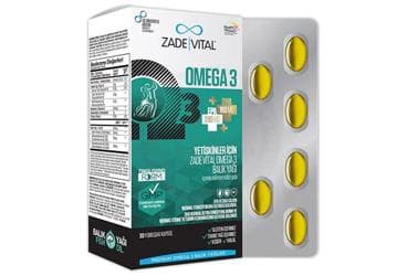 ZADE VITAL OMEGA 3 PREMIUM ADULT KAPSUL 30 kapsül İlaç Görseli
