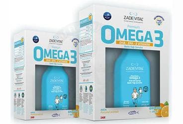 ZADE VITAL OMEGA 3 KIDS PORTAKAL SURUP 200 ml şişe İlaç Görseli