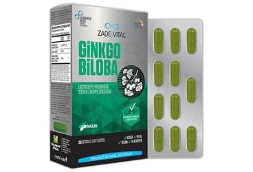 ZADE VITAL GINKGO BILOBA EKSTRESI VE PREBIYOTIK ICEREN KAPSUL 30 kapsül/blister İlaç Görseli