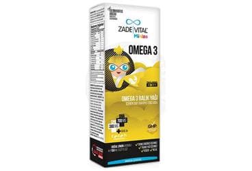 ZADE VITAL MINIZA OMEGA 3 BALIK YAGI ICEREN SIVI LIMON AROMALI TAKVIYE EDICI GIDA 150 ml şişe İlaç Görseli