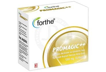 FORTHE PROMAGIC BEYAZ PROPOLIS EKSTRAKTI VE COREKOTU YAGI TAKVIYE EDICI GIDA 1380 mg 30 kapsül İlaç Görseli
