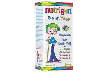 NUTRIGEN BALIK YAGI L-ARGININ CINKO VITAMIN D VITAMIN K SURUP 200 ml şişe İlaç Görseli