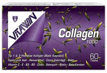 VITAWIN COLLAGEN 1000 TAKVIYE EDICI GIDA 60 tablet İlaç Görseli