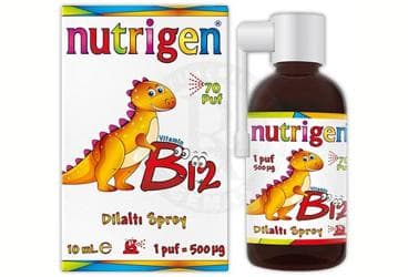 NUTRIGEN VITAMIN B12 DILALTI SPREY 500 mcg/1 doz 10 ml şişe İlaç Görseli