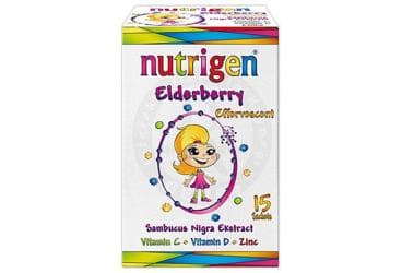NUTRIGEN ELDERBERRY SAMBUCUS NIGRA EKSTRAKTI, VITAMIN C, VITAMIN D VE CINKO ICEREN TAKVIYE EDICI GIDA 15 saşe İlaç Görseli