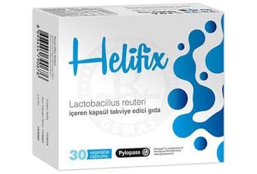 HELIFIX KAPSUL LACTOBACILLUS REUTERI ICEREN TAKVIYE EDICI GIDA 30 kapsül İlaç Görseli