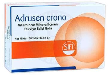 ADRUSEN CRONO VITAMIN VE MINERAL ICEREN TAKVIYE EDICI GIDA 30 tablet İlaç Görseli