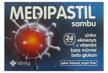 MEDIPASTIL PLUS BETA GLUKAN, CINKO, VITAMIN C 24 pastil İlaç Görseli