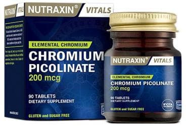 NUTRAXIN CHROMIUM PICOLINATE 200 mcg 90 tablet İlaç Görseli