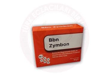 BBN ZYMBON KALSIYUM, MAGNEZYUM, CINKO VE VITAMIN K2 (MENAKUINON 7) ICEREN TAKVIYE EDICI GIDA 60 tablet İlaç Görseli